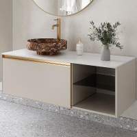 Тумба под раковину Boheme Armadi Art Quatro 6 120 790-M6-120-CM-MG подвесная Кашемир профиль Золото матовое, купить, цена, заказать, магазин, доставка, скидка, промокод, купить, цена, заказать, магазин, доставка, скидка, промокод