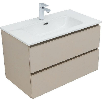 Тумба под раковину Aquanet Вега 2.0 80 337943 подвесная Бежевая