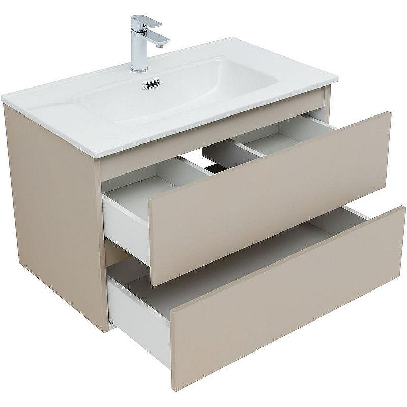 Тумба под раковину Aquanet Вега 2.0 80 337943 подвесная Бежевая, купить, цена, заказать, магазин, доставка, скидка, промокод, купить, цена, заказать, магазин, доставка, скидка, промокод
