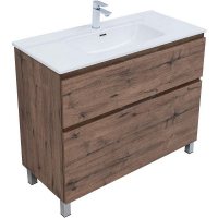 Тумба под раковину Aquanet Алвита New 100 344130 Дуб веллингтон табак, купить, цена, заказать, магазин, доставка, скидка, промокод, купить, цена, заказать, магазин, доставка, скидка, промокод