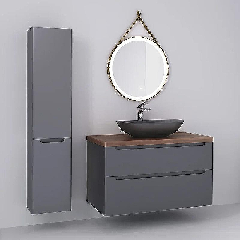 Тумба под раковину Jorno Wood 100 wood.01.100/P/GR подвесная Серая, купить, цена, заказать, магазин, доставка, скидка, промокод, купить, цена, заказать, магазин, доставка, скидка, промокод