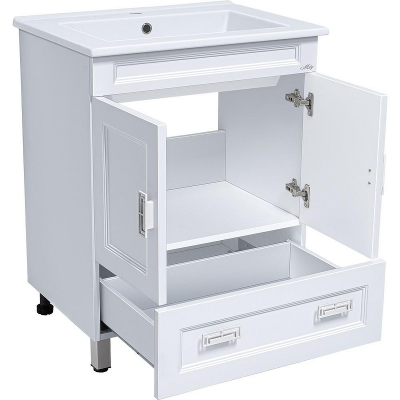 Тумба с раковиной Misty Дива 65 УТ000011766 Белая