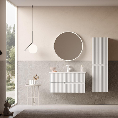 Тумба с раковиной Orka Moonlight 91 5001497 подвесная цвет Белый матовый