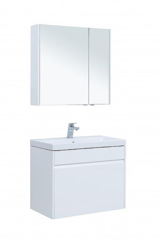 Тумба под раковину Aquanet Палермо 80 253587 подвесная Белый глянец, купить, цена, заказать, магазин, доставка, скидка, промокод, купить, цена, заказать, магазин, доставка, скидка, промокод