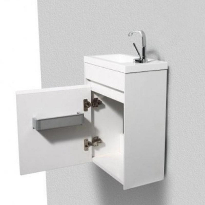 Тумба под раковину BelBagno Pietra Mini 46 PIETRA MINI-460-1A-SO-BL-L подвесная Bianco Lucido