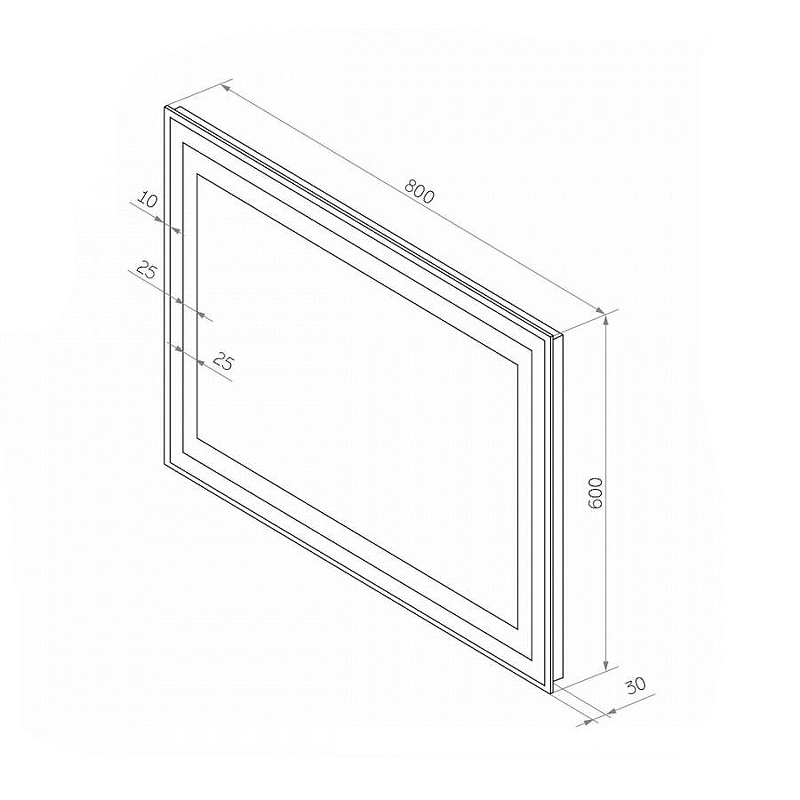 Зеркало Maretti Aria 80 AR148060P16EL с подсветкой с механическим выключателем, купить, цена, заказать, магазин, доставка, скидка, промокод, купить, цена, заказать, магазин, доставка, скидка, промокод
