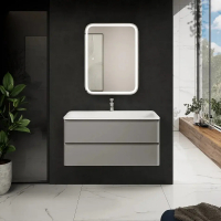 Тумба под раковину AQUAme S4 100 AQM900410GM подвесная цвет Серый, купить, цена, заказать, магазин, доставка, скидка, промокод, купить, цена, заказать, магазин, доставка, скидка, промокод