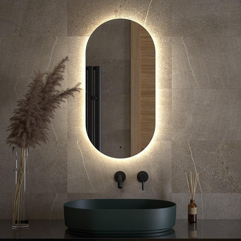 Зеркало Defesto Opti 40х80 DF 2902R с подсветкой 20W-4500K/ИК - выключатель/Нейтральный белый свет, купить, цена, заказать, магазин, доставка, скидка, промокод, купить, цена, заказать, магазин, доставка, скидка, промокод