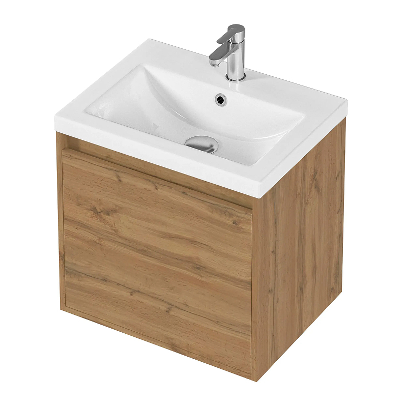 Тумба под раковину 1MarKa Миябе 60П Ц0000038243 подвесная цвет Дуб вотан, купить, цена, заказать, магазин, доставка, скидка, промокод, купить, цена, заказать, магазин, доставка, скидка, промокод