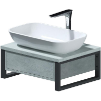 Тумба под раковину 1MarKa Grunge Loft 60П Ц0000001582 подвесная Бетон светлый, купить, цена, заказать, магазин, доставка, скидка, промокод, купить, цена, заказать, магазин, доставка, скидка, промокод