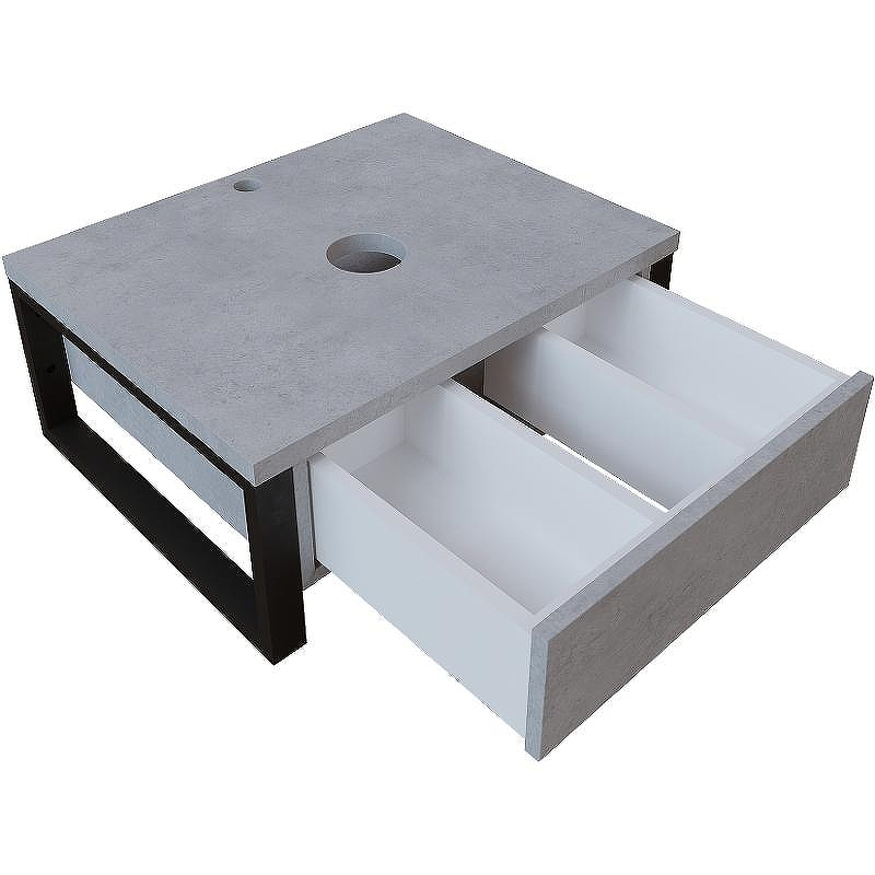 Тумба под раковину 1MarKa Grunge Loft 60П Ц0000001582 подвесная Бетон светлый, купить, цена, заказать, магазин, доставка, скидка, промокод, купить, цена, заказать, магазин, доставка, скидка, промокод