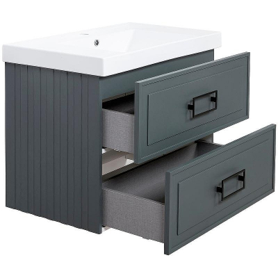 Тумба под раковину La Fenice Cubo 80 FNC-01-CUB-G-80-2 подвесная Серая матовая