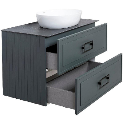 Тумба под раковину La Fenice Cubo 80 FNC-01-CUB-G-80-2 подвесная Серая матовая