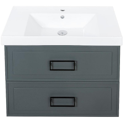 Тумба под раковину La Fenice Cubo 80 FNC-01-CUB-G-80-2 подвесная Серая матовая