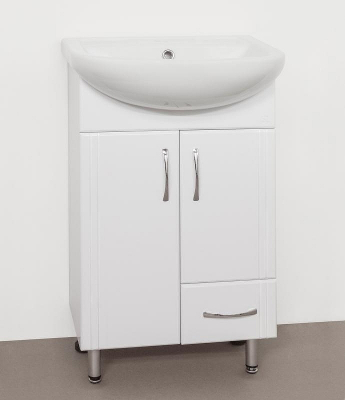 Тумба под раковину Style Line Эко Стандарт 10 Ладога 50 Белый глянец