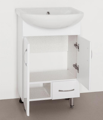 Тумба под раковину Style Line Эко Стандарт 10 Ладога 50 Белый глянец