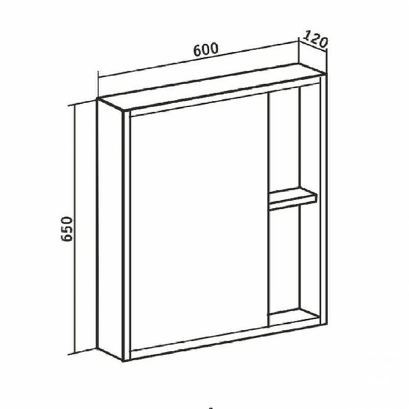 Зеркальный шкаф Runo Эко 60 00-00001187 Скандинавский дуб, купить, цена, заказать, магазин, доставка, скидка, промокод, купить, цена, заказать, магазин, доставка, скидка, промокод