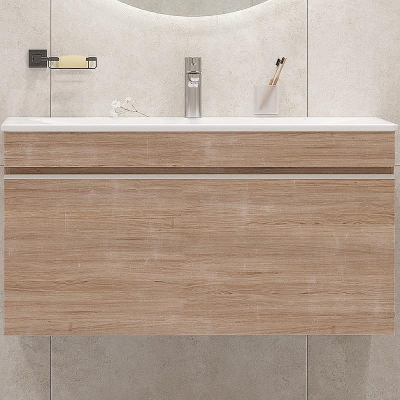 Тумба под раковину Velvex Pulsus 100 tp.PUL.PUL.100.1Y подвесная Дуб сонома