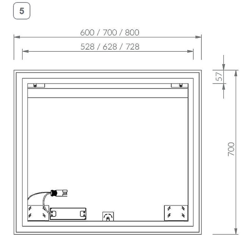 Зеркало Ravak Oblong 70 X000001563 с подсветкой квадратное, купить, цена, заказать, магазин, доставка, скидка, промокод, купить, цена, заказать, магазин, доставка, скидка, промокод