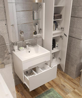 Зеркальный шкаф DIWO Коломна 60 KOL.Z.60/P/W с подсветкой Белый