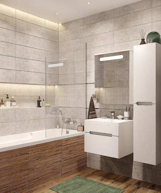 Зеркальный шкаф DIWO Коломна 60 KOL.Z.60/P/W с подсветкой Белый, купить, цена, заказать, магазин, доставка, скидка, промокод, купить, цена, заказать, магазин, доставка, скидка, промокод