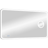 Зеркало Континент Bliss 1200х800 ЗЛП546 с подсветкой с сенсорным выключателем с увеличительным зеркалом с подогревом с часами, купить, цена, заказать, магазин, доставка, скидка, промокод, купить, цена, заказать, магазин, доставка, скидка, промокод