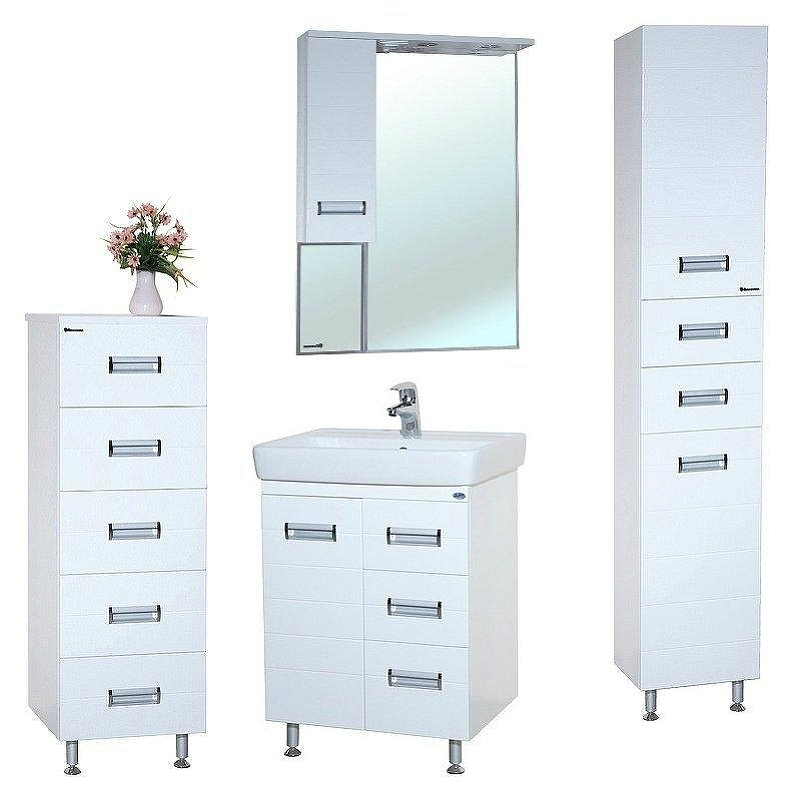 Зеркало со шкафом Bellezza Сиена 70 L 4613911002016 с подсветкой Белое, купить, цена, заказать, магазин, доставка, скидка, промокод, купить, цена, заказать, магазин, доставка, скидка, промокод