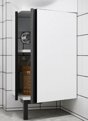 Тумба под раковину Aqwella Porto 45 POR0104WB угловая Белая Черная