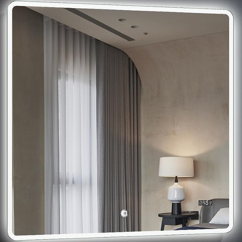 Зеркало Esbano 80 ESMI2073TDS с подсветкой с сенсорным выключателем с подогревом и часами, купить, цена, заказать, магазин, доставка, скидка, промокод, купить, цена, заказать, магазин, доставка, скидка, промокод