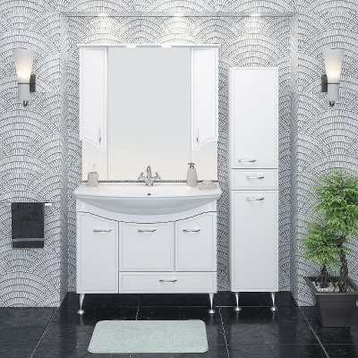 Тумба под раковину Runo Севилья 105 00000000598 Белая