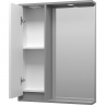 Зеркало со шкафом Brevita Balaton 65 L BAL-04065-01-01Л с подсветкой Белое матовое Серое матовое, купить, цена, заказать, магазин, доставка, скидка, промокод, купить, цена, заказать, магазин, доставка, скидка, промокод