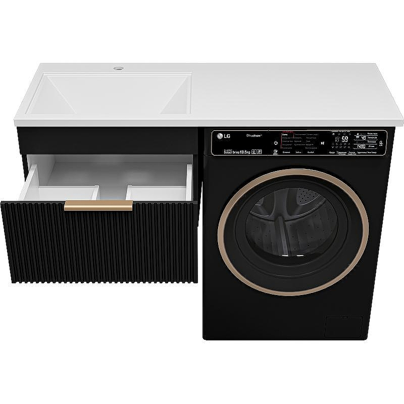 Тумба с раковиной Brevita Enfida 120 L УТ000016096 подвесная Черная матовая, купить, цена, заказать, магазин, доставка, скидка, промокод, купить, цена, заказать, магазин, доставка, скидка, промокод