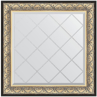 Зеркало Evoform Exclusive-G 90х90 BY 4337 с гравировкой в багетной раме - Барокко золото 106, купить, цена, заказать, магазин, доставка, скидка, промокод, купить, цена, заказать, магазин, доставка, скидка, промокод
