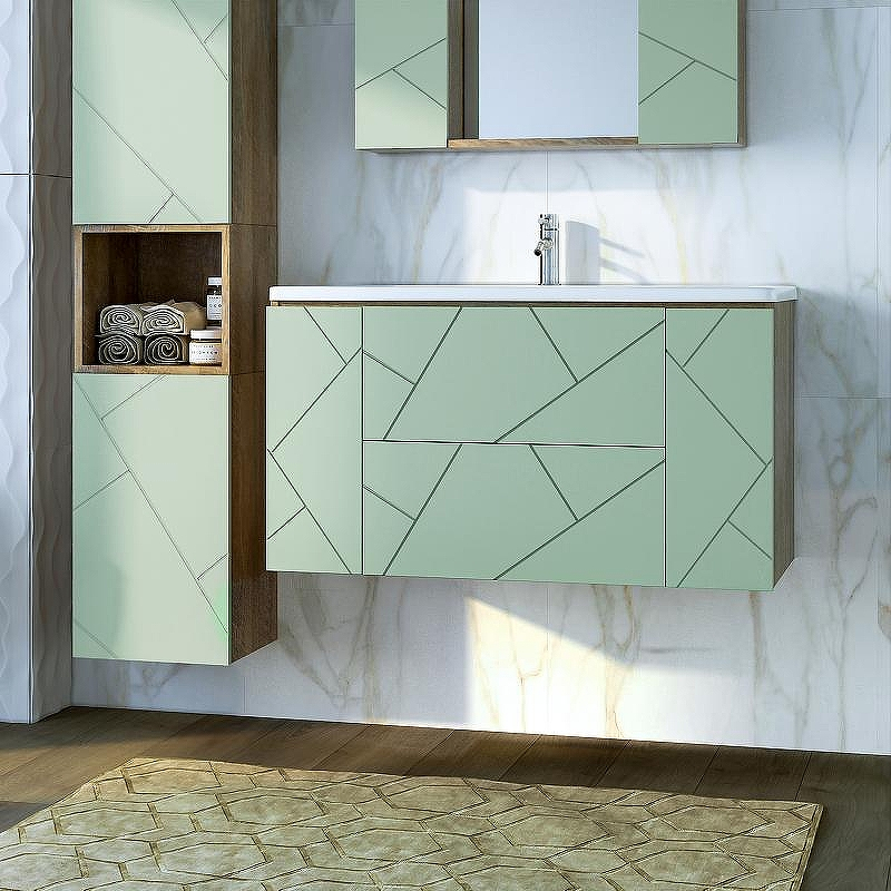 Тумба под раковину Бриклаер Кристалл 100 4627125417139 подвесная Фисташка Дуб гранж песочный, купить, цена, заказать, магазин, доставка, скидка, промокод, купить, цена, заказать, магазин, доставка, скидка, промокод