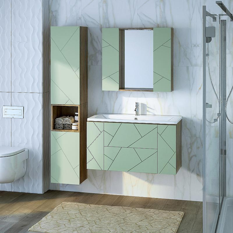 Тумба под раковину Бриклаер Кристалл 100 4627125417139 подвесная Фисташка Дуб гранж песочный, купить, цена, заказать, магазин, доставка, скидка, промокод, купить, цена, заказать, магазин, доставка, скидка, промокод