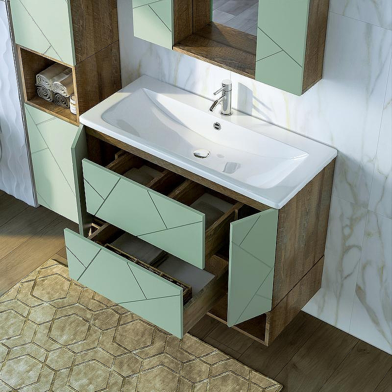 Тумба под раковину Бриклаер Кристалл 100 4627125417139 подвесная Фисташка Дуб гранж песочный, купить, цена, заказать, магазин, доставка, скидка, промокод, купить, цена, заказать, магазин, доставка, скидка, промокод