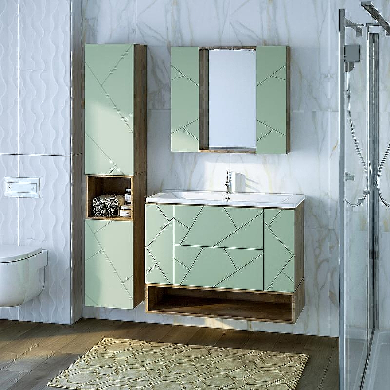 Тумба под раковину Бриклаер Кристалл 100 4627125417139 подвесная Фисташка Дуб гранж песочный, купить, цена, заказать, магазин, доставка, скидка, промокод, купить, цена, заказать, магазин, доставка, скидка, промокод