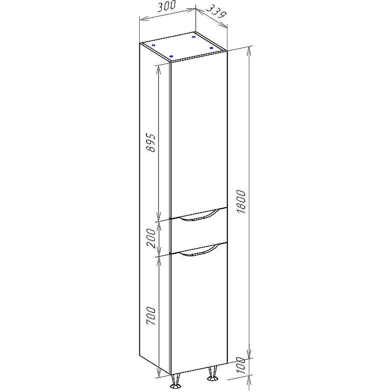 Шкаф пенал Bellezza Слим 30 L 4626502092426 Серый Натуральный дуб, купить, цена, заказать, магазин, доставка, скидка, промокод, купить, цена, заказать, магазин, доставка, скидка, промокод