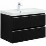 Тумба под раковину Aquanet Вега 80 329597 подвесная Черная матовая, купить, цена, заказать, магазин, доставка, скидка, промокод, купить, цена, заказать, магазин, доставка, скидка, промокод
