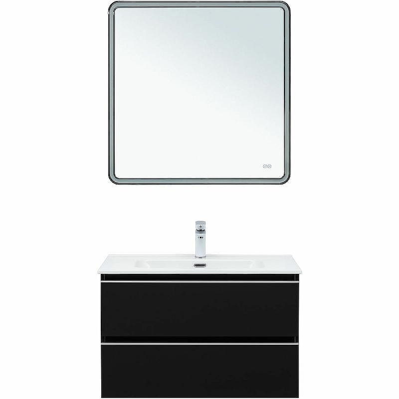 Тумба под раковину Aquanet Вега 80 329597 подвесная Черная матовая, купить, цена, заказать, магазин, доставка, скидка, промокод, купить, цена, заказать, магазин, доставка, скидка, промокод