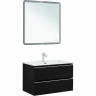 Тумба под раковину Aquanet Вега 80 329597 подвесная Черная матовая, купить, цена, заказать, магазин, доставка, скидка, промокод, купить, цена, заказать, магазин, доставка, скидка, промокод