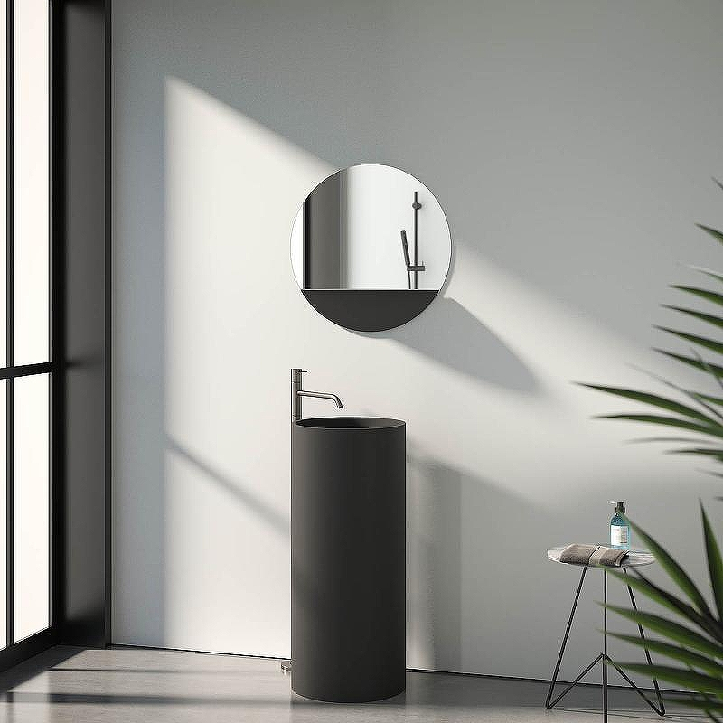 Зеркало Evoform Shadow d60 BY 0561 с металлической полочкой - Черный цвет, купить, цена, заказать, магазин, доставка, скидка, промокод, купить, цена, заказать, магазин, доставка, скидка, промокод