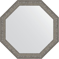 Зеркало Evoform Octagon 60х60 BY 3692 в багетной раме - Виньетка состаренное серебро 56, купить, цена, заказать, магазин, доставка, скидка, промокод, купить, цена, заказать, магазин, доставка, скидка, промокод