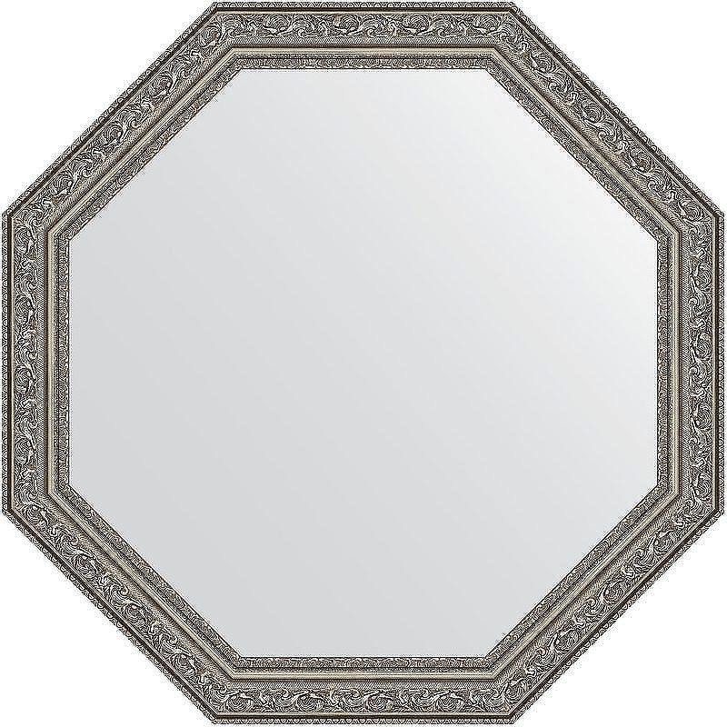 Зеркало Evoform Octagon 60х60 BY 3692 в багетной раме - Виньетка состаренное серебро 56, купить, цена, заказать, магазин, доставка, скидка, промокод, купить, цена, заказать, магазин, доставка, скидка, промокод
