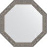 Зеркало Evoform Octagon 60х60 BY 3692 в багетной раме - Виньетка состаренное серебро 56, купить, цена, заказать, магазин, доставка, скидка, промокод, купить, цена, заказать, магазин, доставка, скидка, промокод
