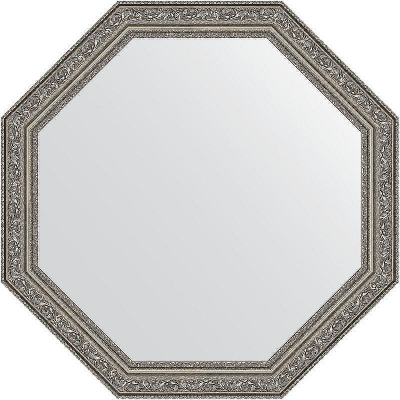 Зеркало Evoform Octagon 60х60 BY 3692 в багетной раме - Виньетка состаренное серебро 56