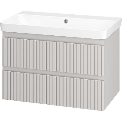 Тумба с раковиной Brevita Victory 80 УТ000024153 подвесная Серый кашемир