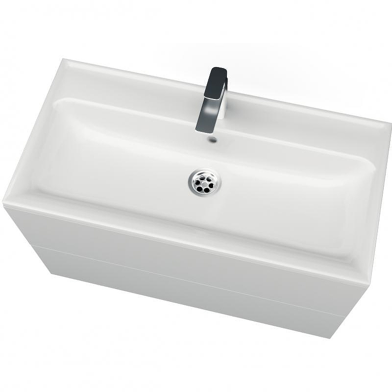 Тумба с раковиной Marka One Elena 80П У96880 подвесная Белый глянец, купить, цена, заказать, магазин, доставка, скидка, промокод, купить, цена, заказать, магазин, доставка, скидка, промокод