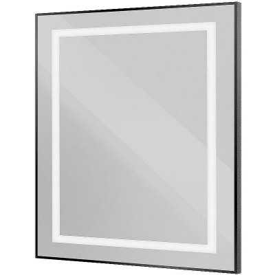 Зеркало BelBagno Kraft 80 SPC-KRAFT-800-800-SENS-NERO с подсветкой Черное с сенсорным выключателем