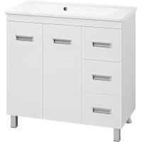 Тумба с раковиной Misty Селена 90 СО000005738 Белая глянцевая, купить, цена, заказать, магазин, доставка, скидка, промокод, купить, цена, заказать, магазин, доставка, скидка, промокод